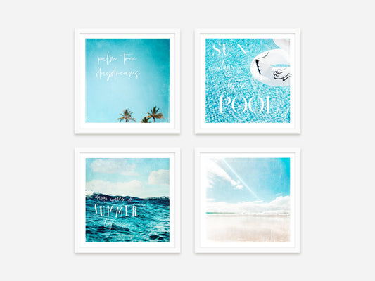 Sun Days and Palm Tree Daydreams Wall Art Set